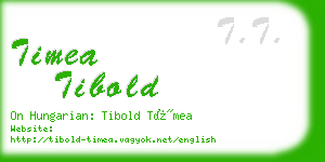 timea tibold business card